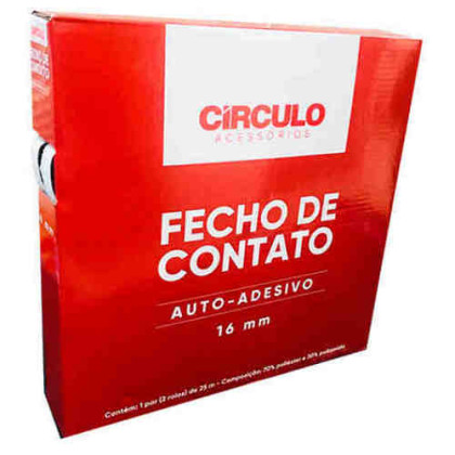 Fecho de Fita (Velcro) Cores Preto ou Branco *largura: 16mm e 25mm