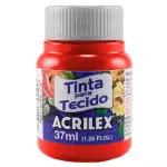 Tinta Acrilex 04140 Tecido 12X37Ml Cor 508 Verm. Escarlate