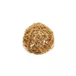 Bola Cromus 1010057 Rattan 10Cm Cor 1010057 Ouro