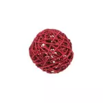 Bola Cromus 1010057 Rattan 10Cm Cor 1010077 Vermelho