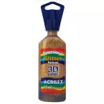 Dimensional Gliter Acrilex 12212  6X35Ml Cor 201	Ouro