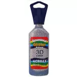 Dimensional Gliter Acrilex 12212  6X35Ml Cor 202	Prata