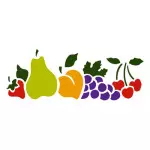 Stencil Acrilex 30000 330 X 140 Mm Cor 1161 Frutas