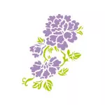 Stencil Acrilex 30001 130 X 130 Mm Cor 1173 Floral 3