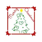 Stencil Acrilex 30001 130 X 130 Mm Cor 1228 Arvore Natal