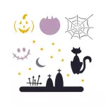 Stencil Acrilex 30001 130 X 130 Mm Cor 1278 Halloween 2