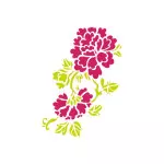 Stencil Acrilex 30002 210 X 150 Mm Cor 1140 Floral 2