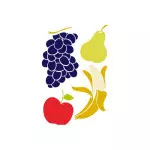 Stencil Acrilex 30002 210 X 150 Mm Cor 1161 Frutas