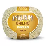 Linha Circulo Amigurumi Brilho 149M Cor 1112 Creme