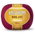 Linha Circulo Amigurumi Brilho 149M Cor 3528 - Carmim