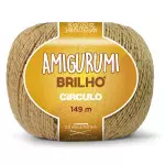 Linha Circulo Amigurumi Brilho 149M Cor 7076 Caramelito