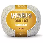 Linha Circulo Amigurumi Brilho 149M Cor 8001 - Branco