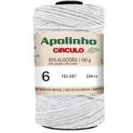 Barbante Circulo Apolinho 6 104M Cor 8001 Branco