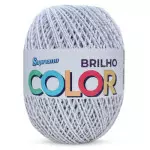 Barbante Supremo Color Brilho 452M Cor 110-1 Branco-Prata