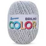 Barbante Supremo Color Brilho 452M Cor 110-2 Branco-Ouro