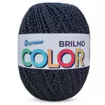 Barbante Supremo Color Brilho 452M Cor 300-1 Preto-Prata