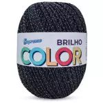 Barbante Supremo Color Brilho 452M Cor 300-2 Preto-Ouro