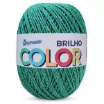 Barbante Supremo Color Brilho 452M Cor 390-1 Verde Bandeira-Prata