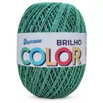 Barbante Supremo Color Brilho 452M Cor 390-2 Verde Bandeira-Ouro