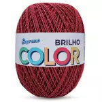 Barbante Supremo Color Brilho 452M Cor 480-2 Vermelho-Ouro