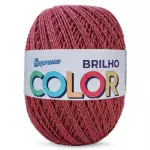 Barbante Supremo Color Brilho 452M Cor 516-2 Marsala-Ouro