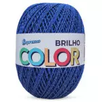 Barbante Supremo Color Brilho 452M Cor 542-2 Azul Royal-Ouro