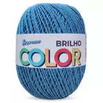 Barbante Supremo Color Brilho 452M Cor 547-2 Turquesa-Ouro