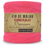 Fio Circulo Malha Premium 25Mm 140M Cor 0385 Rosa Neon