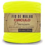 Fio Circulo Malha Premium 25Mm 140M Cor 0780 Amarelo Neon