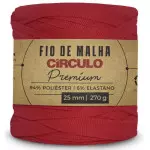 Fio Circulo Malha Premium 25Mm 140M Cor 3528 Carmin