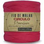 Fio Circulo Malha Premium 25Mm 140M Cor 3748 Rosa Vermelho