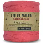 Fio Circulo Malha Premium 25Mm 140M Cor 4004 Coral Vivo