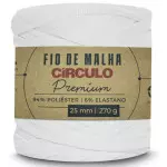 Fio Circulo Malha Premium 25Mm 140M Cor 8001 Branco