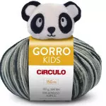 Fio Circulo Gorro Kids 100G Cor 9835 Panda Felix