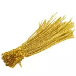 Arame Chenille Met 0,6Mm 10F 30Cm C/10 Cor Ouro