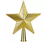 Ponteira Art Estrela Raios 15Cm Iz1573 Cor Ouro