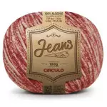 Linha Circulo Jeans 100G Cor 8081 Vermelho Cardinal