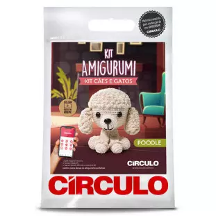 KIT CIRCULO AMIGURUMI CAES GATOS 3 POODL