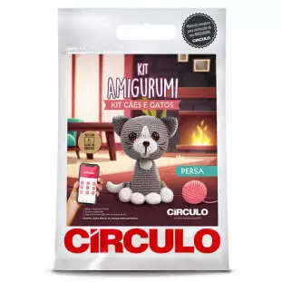 KIT CIRCULO AMIGURUMI CAES GATOS 4 PERSA