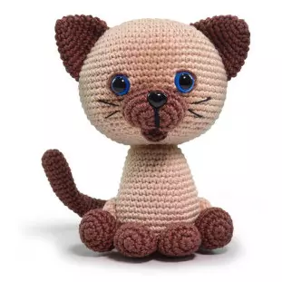 KIT CIRCULO AMIGURUMI CAES GATOS 5 SIAME