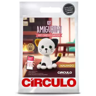 KIT CIRCULO AMIGURUMI CAES GATOS 6 MALHA