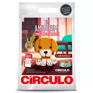 KIT CIRCULO AMIGURUMI CAES GATOS 7 CARAM