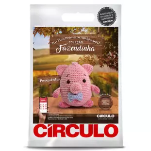 KIT CIRCULO AMIGURUMI FAZENDINHA 4PORCO