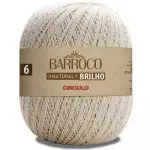 Barbante Circulo Barroco Nt Bril 6 759M Cor C/ Fio Ouro