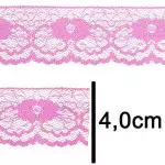 Renda Imp. Nybc R003 4,0Cm C/50M Cor 140 Rosa Chiclete