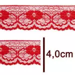 Renda Imp. Nybc R003 4,0Cm C/50M Cor 145 Vermelho