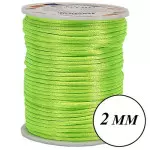 Cordao Imp Nybc Rabo Rato 2Mm C/50M Cor 002 Verde Neon