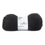 Fio Pingouin Silky 100G Cor 0100 - Preto