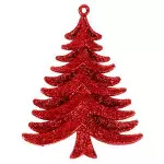 Enf.Art Arvore C/Glitter 9,5Cm Zc1013 Cor Vermelho