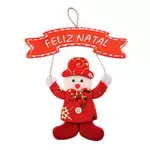 Enf.Art Tecido C/Placa 19Cm Zc212 Modelo Boneco De Neve